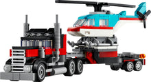 Load image into Gallery viewer, Creator Flatbed Truck With Helicopter