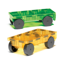 Load image into Gallery viewer, 2 PC Car Green &amp; Yellow Expansion Magnatiles