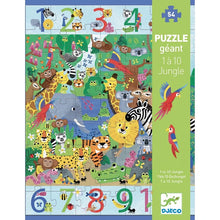 Load image into Gallery viewer, 54 Piece 1 To 10 Jungle Giant Floor Puzzle