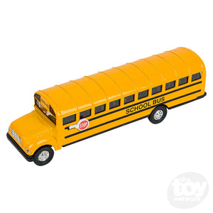 7" Die-Cast Pull Back School Bus