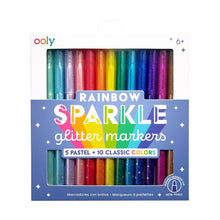 Load image into Gallery viewer, Rainbow Sparkle Glitter Markers Set of 15
