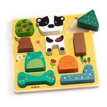Load image into Gallery viewer, Puzz & Match Happy Wood Puzzle