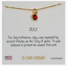 Load image into Gallery viewer, Gold Birthstone Necklace