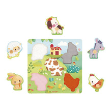 Load image into Gallery viewer, Farm Tactile Wooden Peg Puzzle