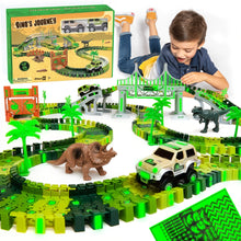 Load image into Gallery viewer, Dino's Journey Glow In The Dark Toy Track Set Box