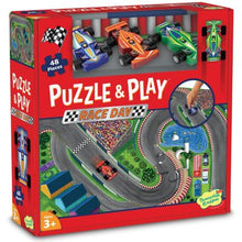 Load image into Gallery viewer, 48 PC Puzzle &amp; Play Race Day Floor Puzzle