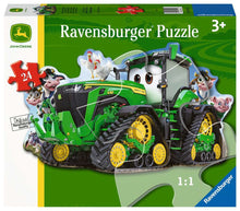 Load image into Gallery viewer, 24 PC John Deere Tractor Shaped Floor Puzzle