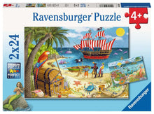 Load image into Gallery viewer, 2 x 24 PC Pirates & Mermaids Puzzle