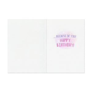 Pink Ribbon Birthday Card