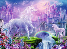 Load image into Gallery viewer, 100 PC Unicorn Kingdom Glitter Puzzle