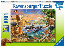 Load image into Gallery viewer, 100 PC Savannah Jungle Waterhole Puzzle