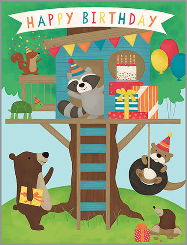 Tree House Party Card