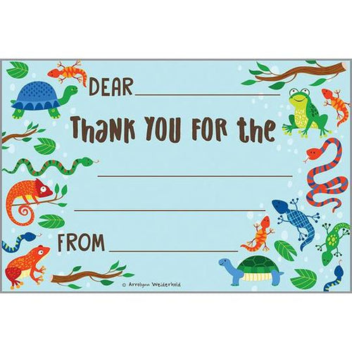 Turtles And Lizards Thank You Postcards