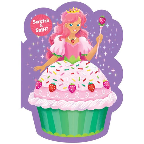Strawberry Princess Cupcake Scratch & Sniff Birthday Card