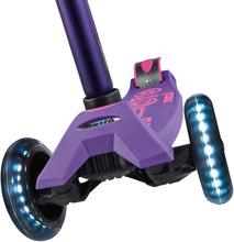 Load image into Gallery viewer, LED Purple Maxi Micro Kickboard Deluxe Scooter