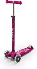 Load image into Gallery viewer, LED Pink Maxi Micro Kickboard Deluxe Scooter