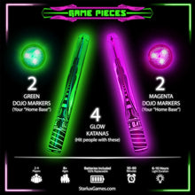 Load image into Gallery viewer, Glow Battle Ninja Game With Glow-in-the-Dark Foam Swords