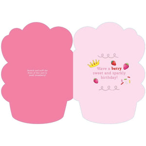 Strawberry Princess Cupcake Scratch & Sniff Birthday Card