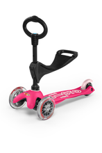 Load image into Gallery viewer, Pink 3in1 Micro Kickboard Deluxe Scooter
