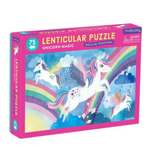 Load image into Gallery viewer, 75 PC Lenticular Unicorn Magic Puzzle