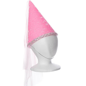 Candy Pink Fairy Princess Hat With Sequin Trim
