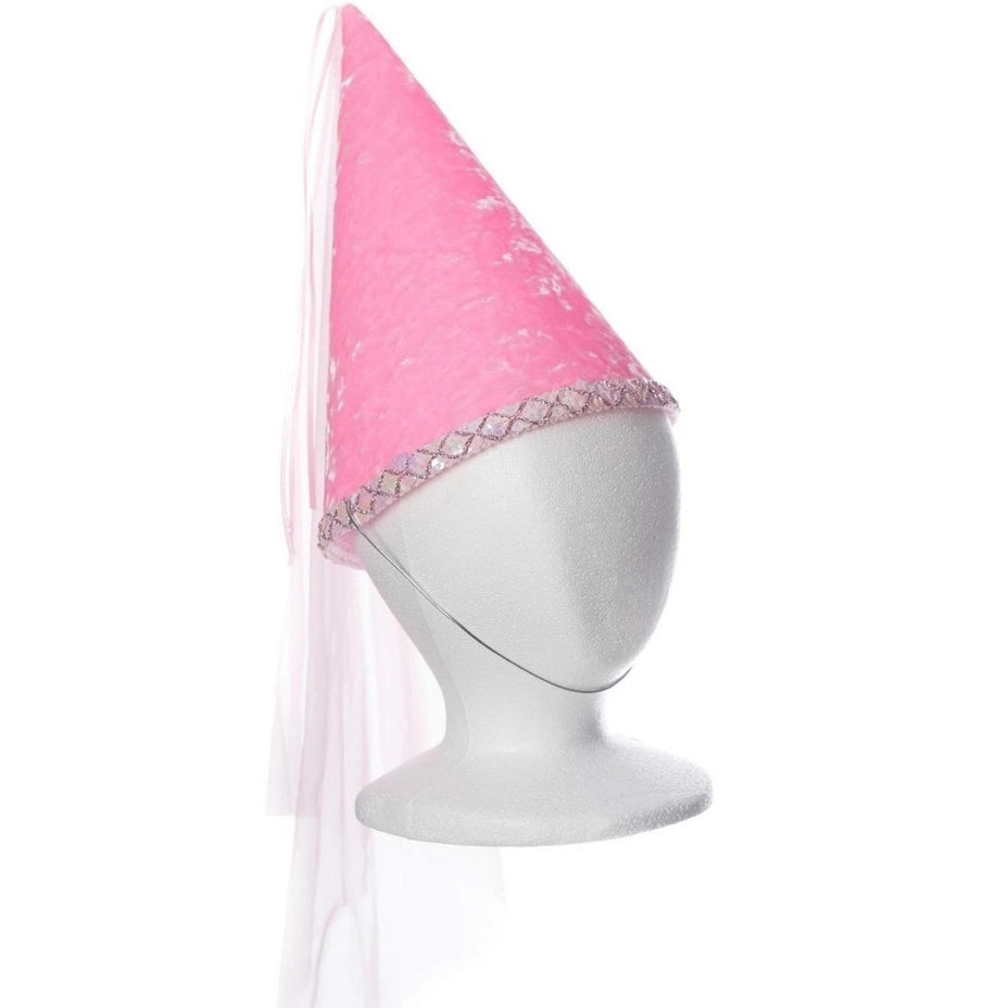 Candy Pink Fairy Princess Hat With Sequin Trim