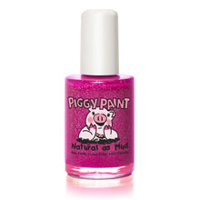 Load image into Gallery viewer, Glamour Girl Fuschia With Silver Glitter Nail Polish