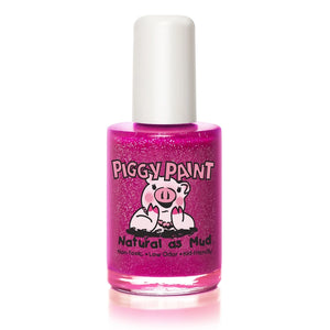 Glamour Girl Fuschia With Silver Glitter Nail Polish