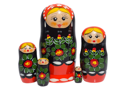 5 Piece Poppies Nesting Doll