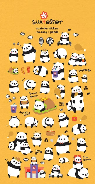 Panda Puffy Stickers