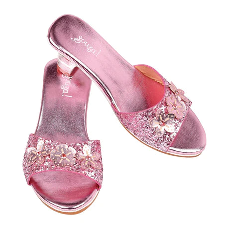 Mariona High Heel Slipper Metallic Pink Size 12.5/13.5