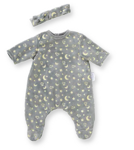 12" Pajamas & Headband Outfit