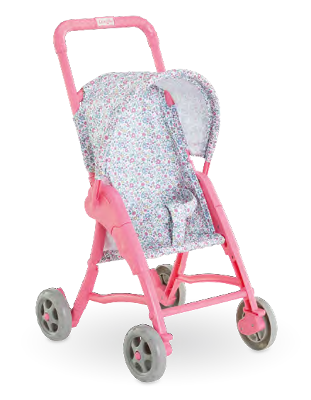 Pink Flowered Stroller