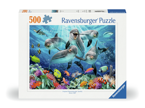 500 PC Dolphins In The Coral Reef Puzzle