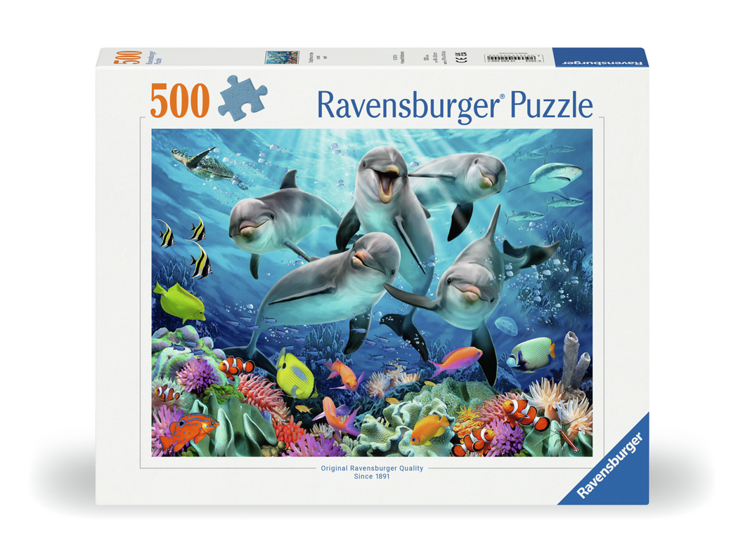 500 PC Dolphins In The Coral Reef Puzzle