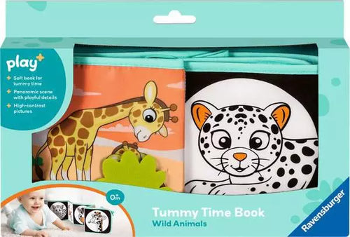 Play+ Tummy Time Book Wild Animals