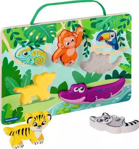 Play+ Wooden Touch & Play Puzzle In The Jungle