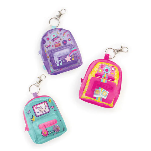 Retro Gamer Mini Backpack Keychain With Stationery