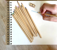 Load image into Gallery viewer, Cosmic Wooden Pencil Box &amp; Colored Pencils
