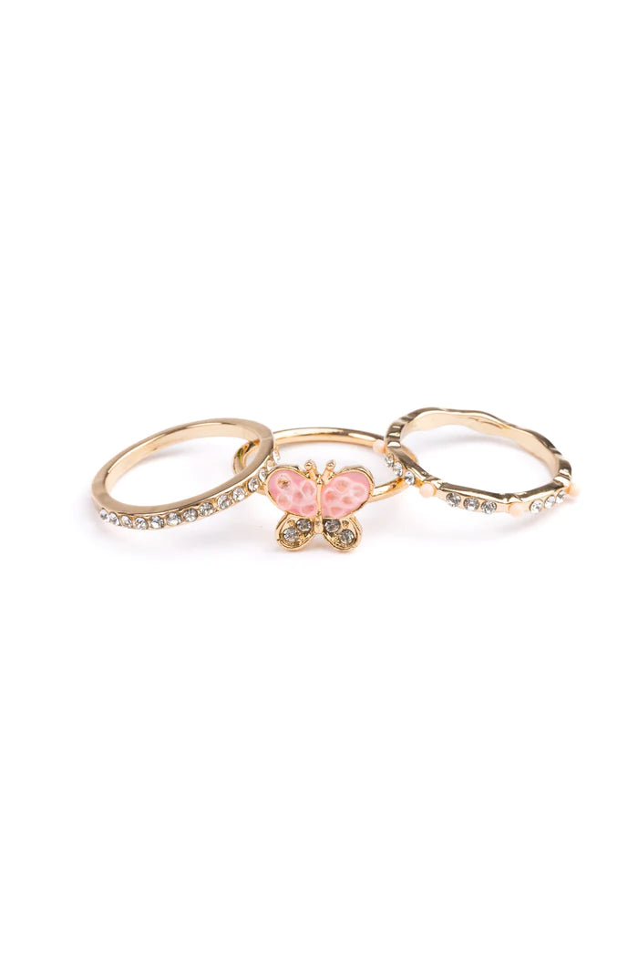 Boutique Chic Butterfly Garden Rings 3 Pieces