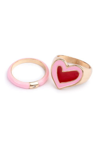 Boutique Chic Tickled Pink Rings 2 Pieces