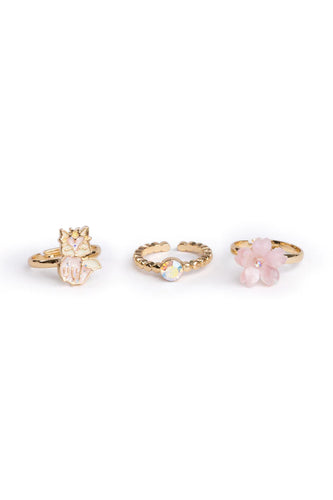 Bouique Foxy Floral Rings 3 Pieces