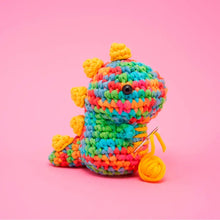 Load image into Gallery viewer, Fred The Rainbow Dinosaur Beginner Crochet Kit