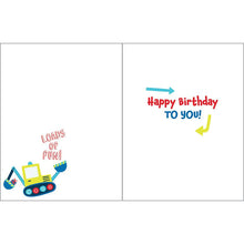 Load image into Gallery viewer, Construction Trucks Birthday Card