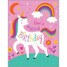 Load image into Gallery viewer, Magical Unicorn Birthday Card