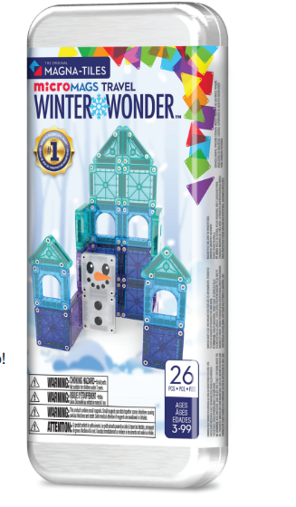 26 PC Winter Wonder Travel Magnatiles Micro Mags