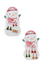 Load image into Gallery viewer, Snowman Pierced Or Clip-On Earrings 3 Pairs