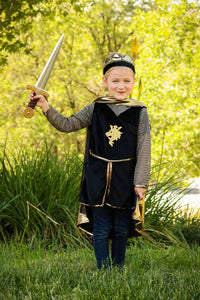 Golden Knight With Tunic, Cape & Crown