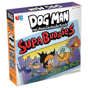 100 PC Dog Man Supa Buddies Lenticular Puzzle