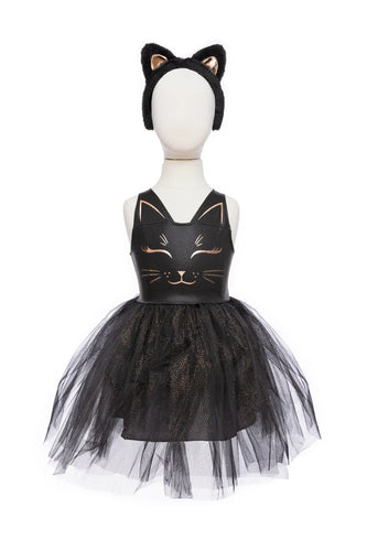 Black Cat Dress & Headpiece Size 5-6